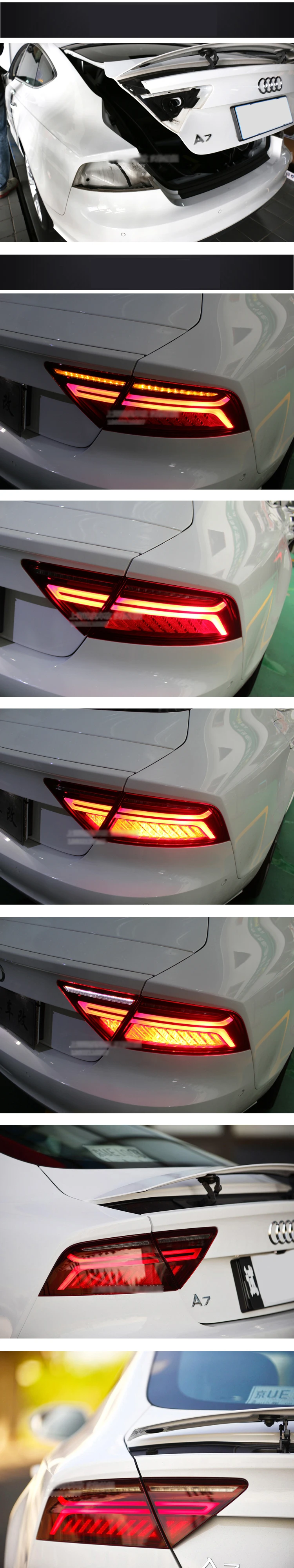 Top Car Styling case for Audi A7 taillight 2012-2016 taillights Audi A7 TAIL Lights LED Tail Light LED Rear Lamp Certa 11