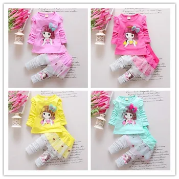 Baby baby girl clothes cotton sports suit cartoon cute Mickey print children's clothing children's casual clothes baby clothes 6