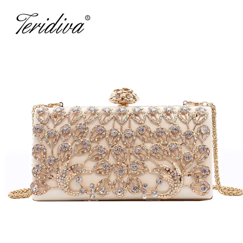 Fashion women diamonds luxurious evening bags clutch messenger shoulder