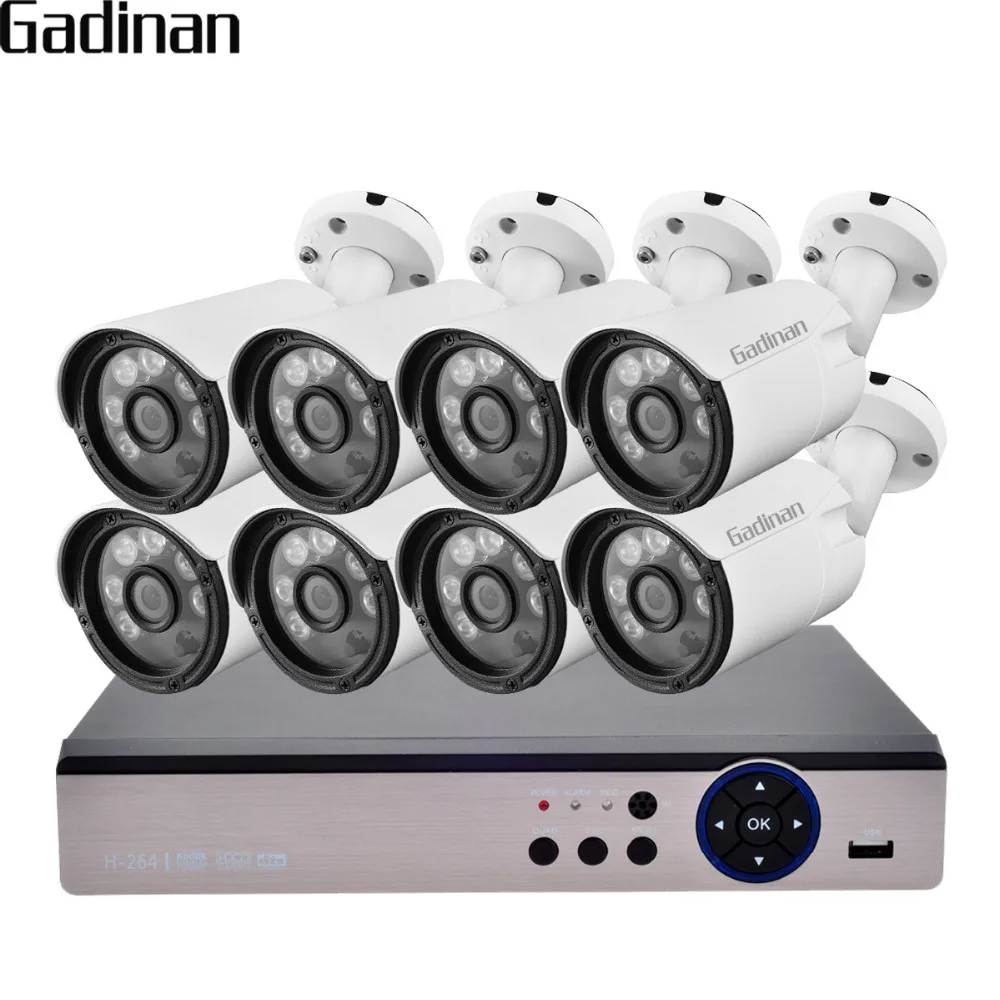 Система видеонаблюдения GADINAN 5 Мп HD 8 каналов AHD DVR шт. 2560 МП 1920 * камера безопасности