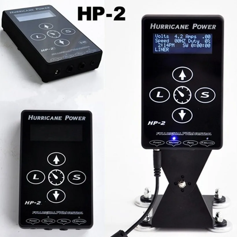 

Enhanced Edition Tattoo Power Supply Hurricane HP-2 Power Supply Tattoo Digital Dual Power Supply Black Tattoo power Unit