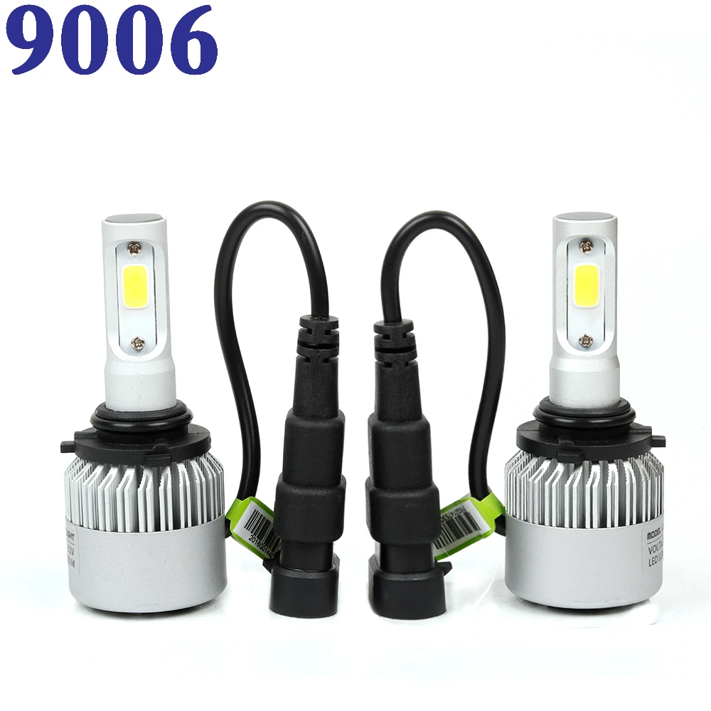 S2 9006 COB LED Headlight 72W 8000LM Single Beam Car LED Headlights
