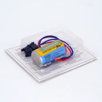 

10pcs New A6BAT PLC Battery 3.6V ER17330V for Mitsubishi with Black Plug