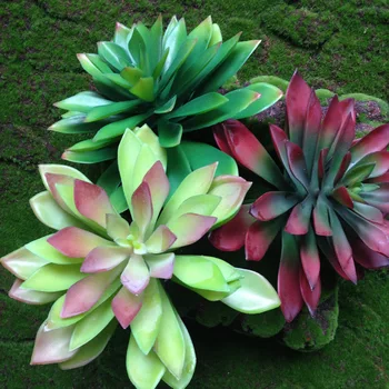 

NuoNuoWell Set of 2 Artificial Grass Succulent Plants Special Big Snow Lotus (Head 9.8")