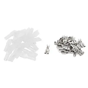 

20Pcs FDD1.25-250 22-16AWG Clear PVC leeve Insulated Female Spade Crimp Terminal