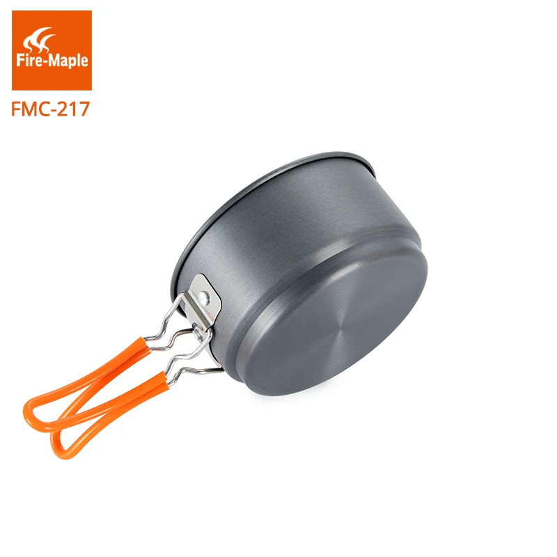 Fuego de arce utensilios Camping conjunto al aire libre compacto plegable calor intercambio olla FMC-217 268g de peso ligero solo viaje ollas de cocina