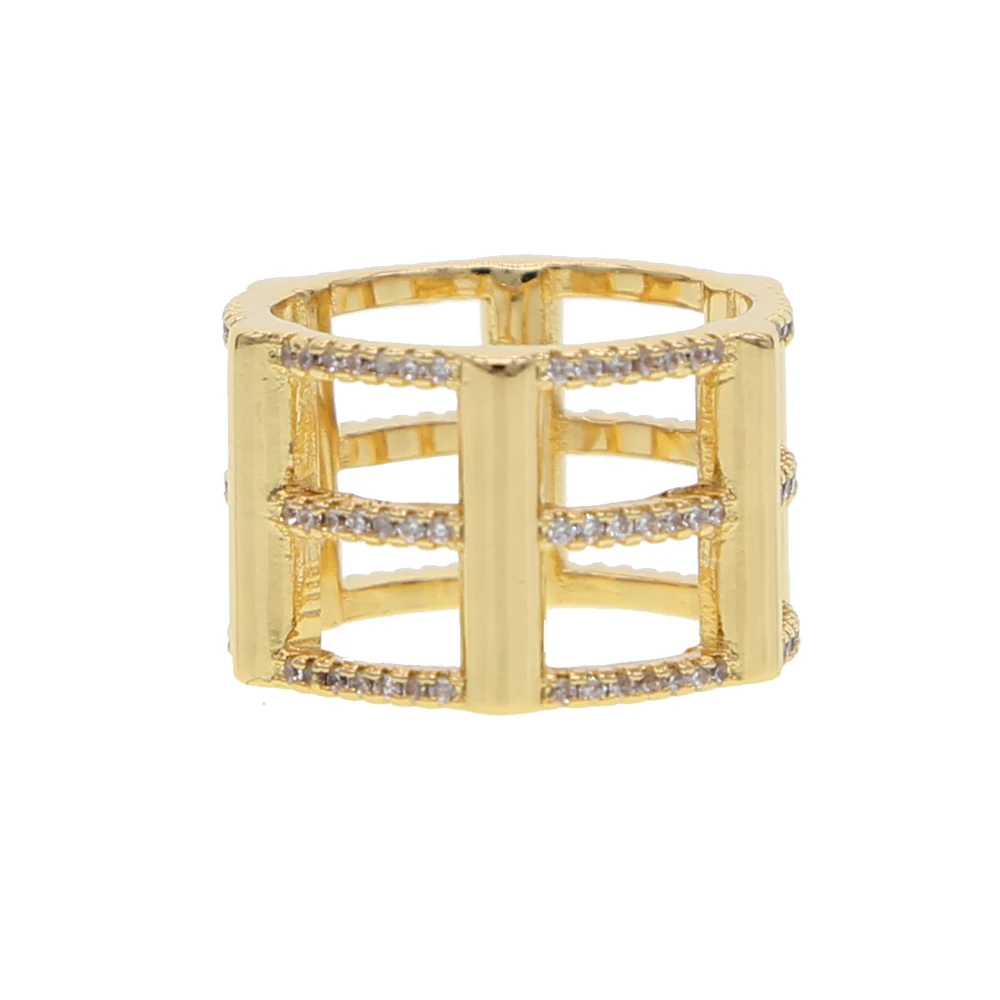 

Multi wrap raw CZ engagement band Long finger women rings micro pave cz high quality jewelry