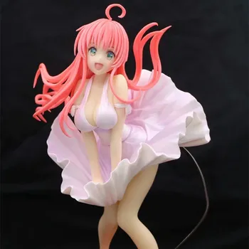 

Anime To love ru Lala Satalin Deviluke Dress Soft Breast Ver PVC Action Figure Collectible Model doll toy 23cm