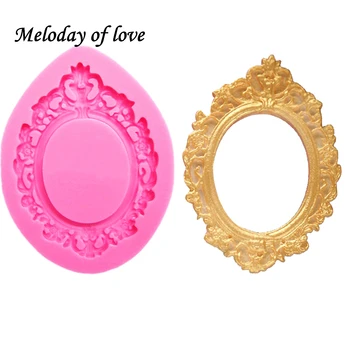 

Retro Fashion Frame shape for Cake decorating tools Chocolate Mold for the Kitchen Baking DIY fondant silicone mold T0611