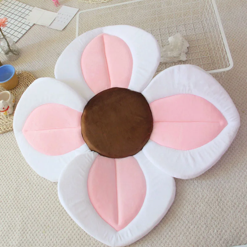 Baby Blooming Flower Bathtub Foldable Appease Bath Tub Infant Newborn Bath Seat Cushion Non-slip Soft Shower Seat Pad Accessory