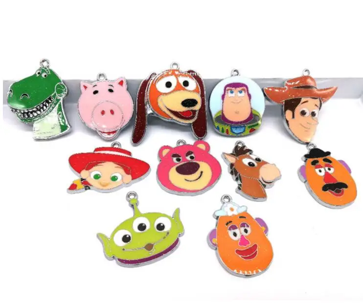

Free shipping 50 pcs Cartoon toy story Metal Charms Jewelry Making Pendants Earrings M-8