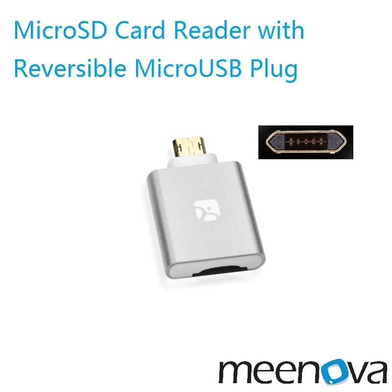 

Meenova Dash Micro - Mini MicroSD Card Reader for Android, OTG Reader, with Case & USB-MicroUSB Adapter, Xiaomi, Gopro, TV Box