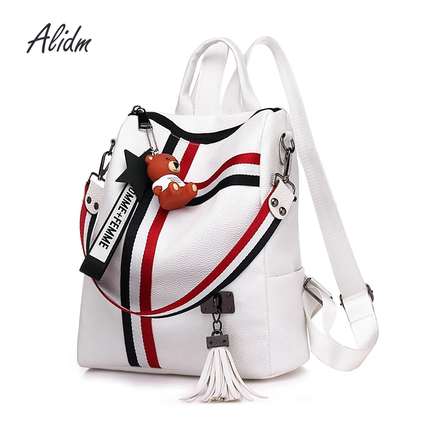 black fashion backpack women's