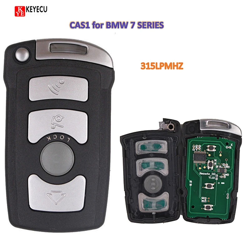KEYECU умный дистанционный ключ с 4 кнопками 315LPMHz ID7944/ID46 для BMW CAS1 7 серии E38 E39 2002-2008