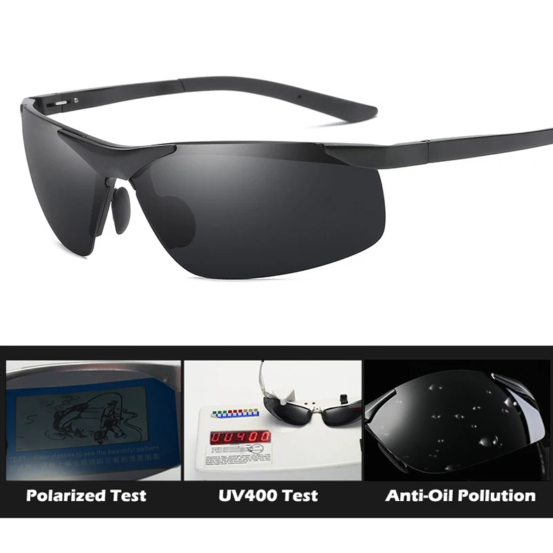 Men/'s Aluminum Polarized Photochromic Sunglasses Driving Glasses Fishing Eyewear