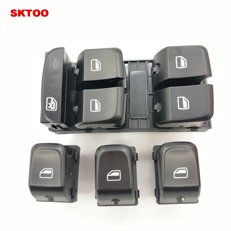 

SKTOO NEW WINDOW CONTROL SWITCH PANEL Button FOR AUDI A4 B8 A5 Q5 2007-2012 8KD 959 851 8KD959851D 8KD 959 855