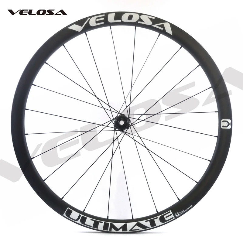 Velosa Ulti 35 полный углерода колесная, 700C дорожный велосипед дисковый тормоз колеса, DT240/DT350 дисковые тормоза концентраторы, мм 38 мм Асимметричный бескамерный обод