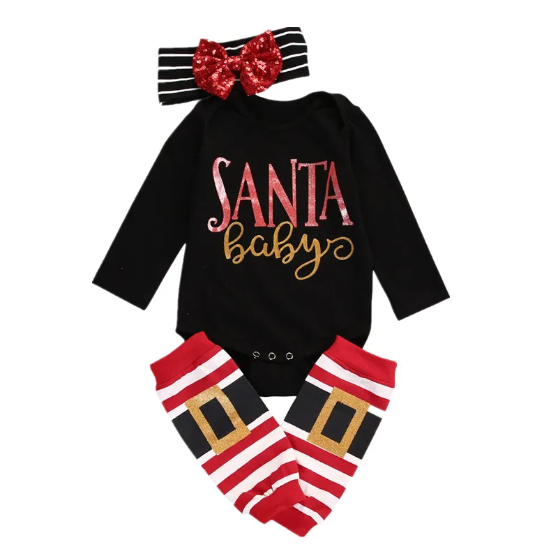 

Newborn Toddler Infant Kids Baby Boy Girl Jumpsuit Bodysuit Leg Warmer Headband 3PCS Casual Clothes Outfit HOT