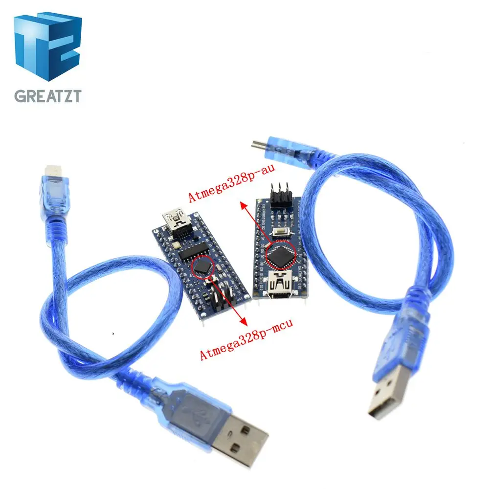 GREATZT Nano 3 0 controller compatible with arduino nano CH340 USB driver with font b CABLE