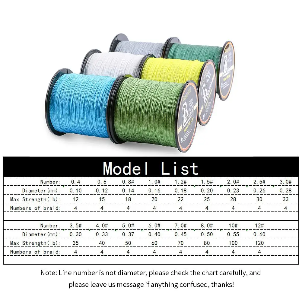 Linha de Pesca Linha de Peixes Linhas para a Linha de Pesca da Carpa Trançado Azul Forte Força 12lb-80lb Multifilament Trança Linhas para a da Carpa 500m pe 4 Fio 4 Esporte e Lazer
