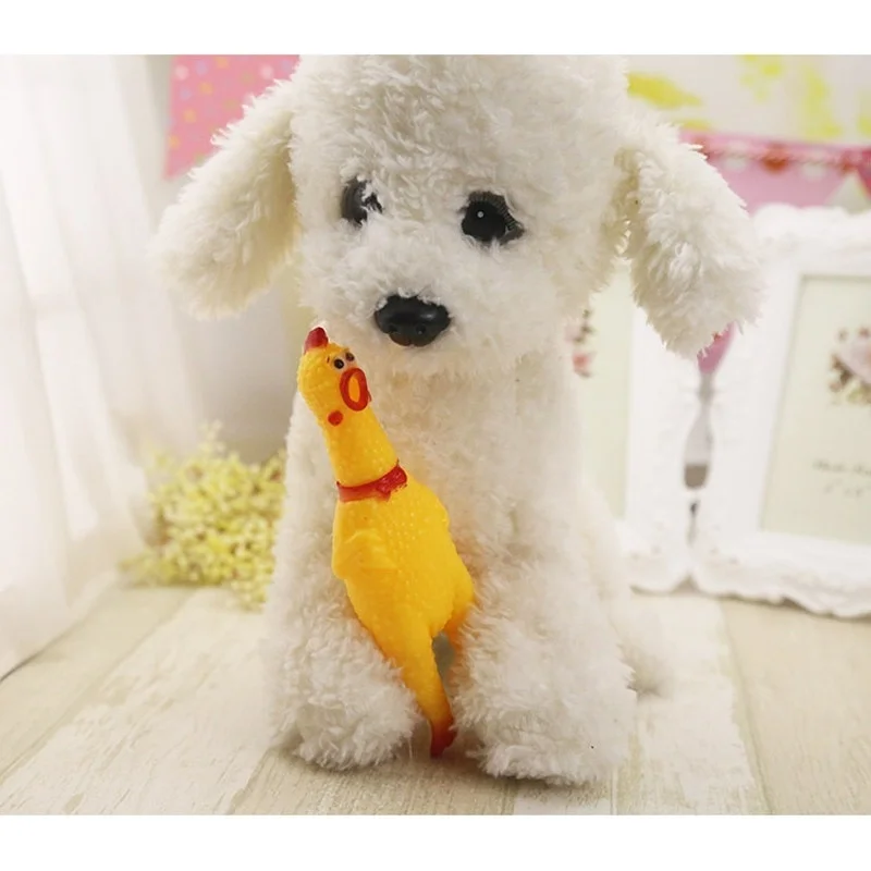 

Pet dog toy screaming chicken squeeze sound toy funny dog chew toy