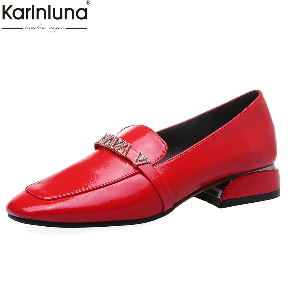 

Plus Size 31-43 Elegant Chunky Heels Fashion Casual Pumps Women Shoes Slip On Office Shoes Woman Female