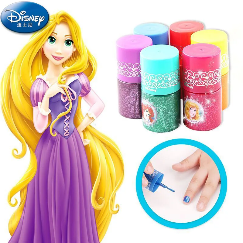 Disney Soluble dans l'eau empreinte digitale enfants maquillage cosmétique fille montrer des jouets pour enfants cadeaux vernis à ongles semblant jouer congelé
