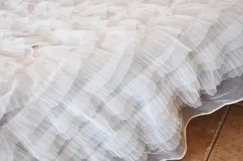 

width 70 cm off white tulle ruffled baby tutu one yard,3D ruffle Fabric,haute couture Wedding Decors dress mesh