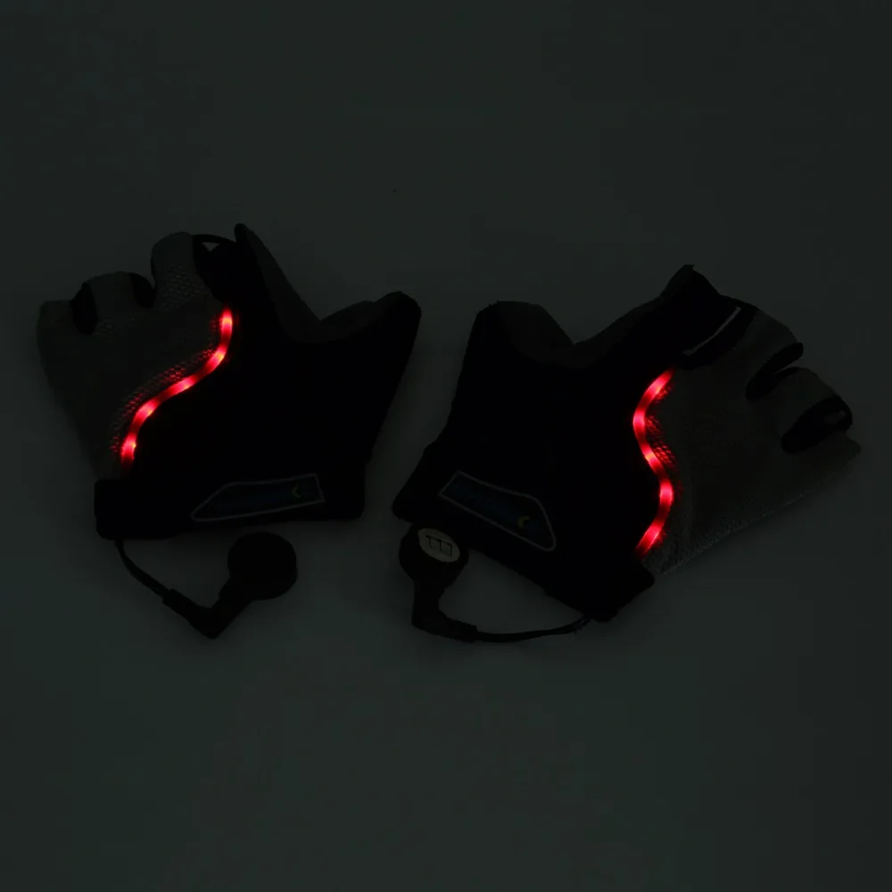 Prix pour Leadbike Vélo Gants Demi Doigt Mountain Road Bike Sport Anti-slip LED Foudre Gants Vélo LED Glow Gants En Stock Prix pour Leadbike Vélo Gants Demi Doigt Mountain Road Bike Sport Anti-slip LED Foudre Gants Vélo LED Glow Gants En Stock