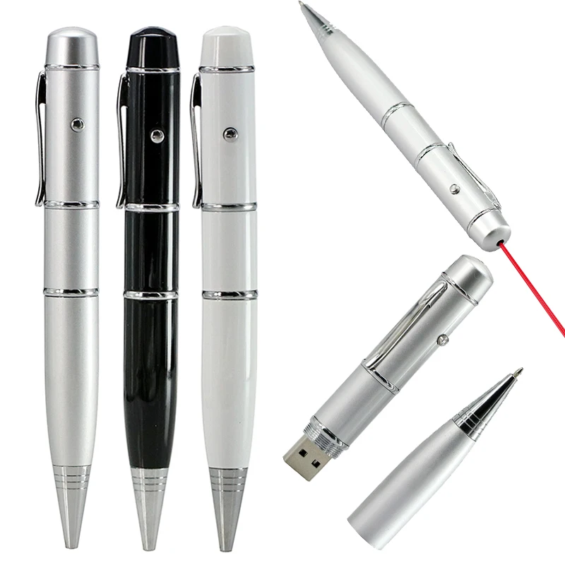 Hot Ballpoint pen model Laser Light usb flash pen drive memory stick