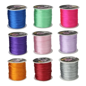 

1mm Round diy Nylon Cord Elastic Cords Roll String thread For Jewelry Making accessories 70m/Spool Chinese Knot Bracelets DIY