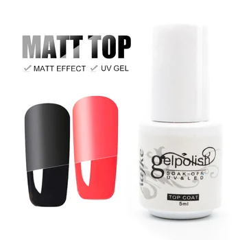 

Aafke 5ml Matt Top Coat Matt Nail Polish Lacquer Matte Gel Nail Polish Top Gel Mat Vernis UV Gel Nail Primer Top Gel ZJJ001