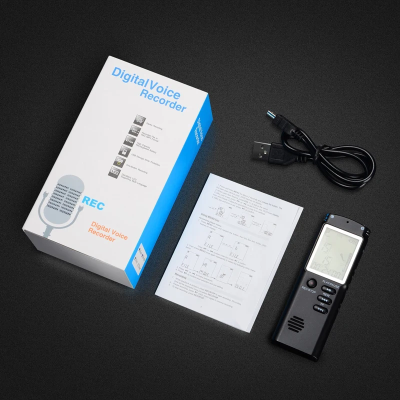 Мини-диктофон 8G/16G/32G профессиональная портативная рация звук Регистраторы HD Большой Экран USB диктофон видеокамера-карандаш с WMA MP3 плеер