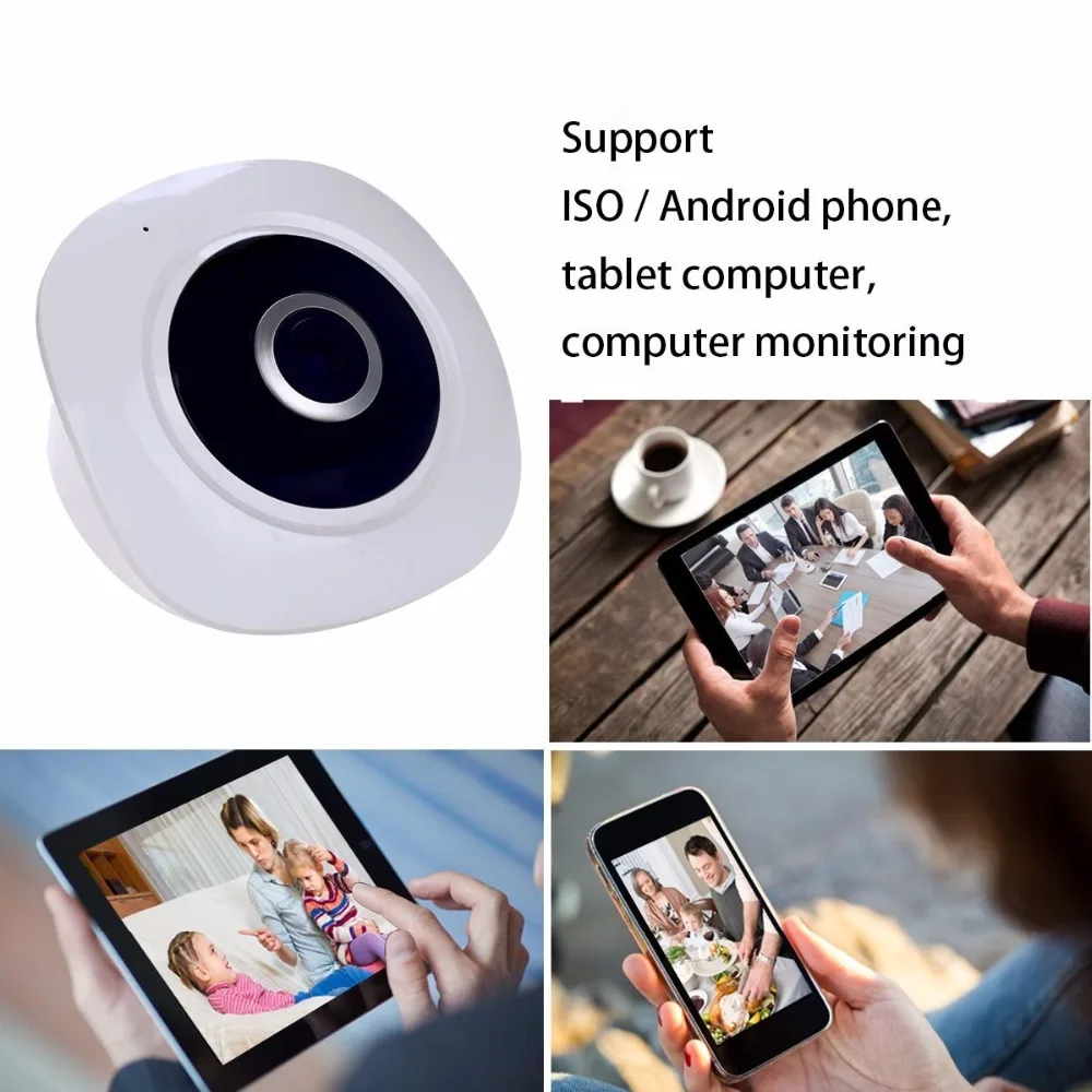 2MP 360 градусов панорамная широкоугольная Мини Cctv камера Смарт IPC Беспроводная ip