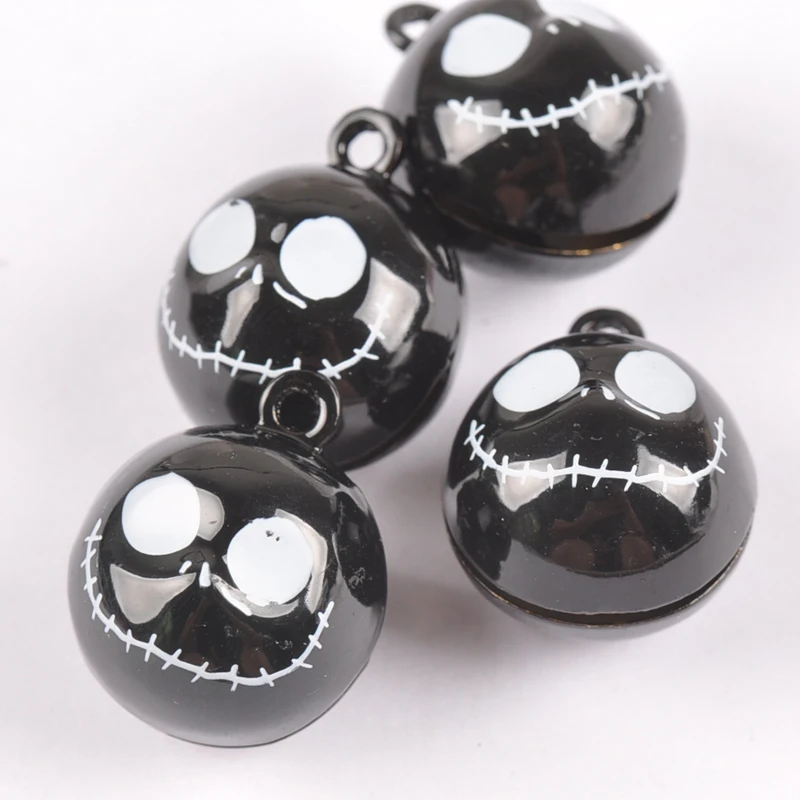 

5pcs Ghost Charms Cartoon Jingle Bells Halloween Decoration Gift Wholesale for Wind bell making 17mm cp2087