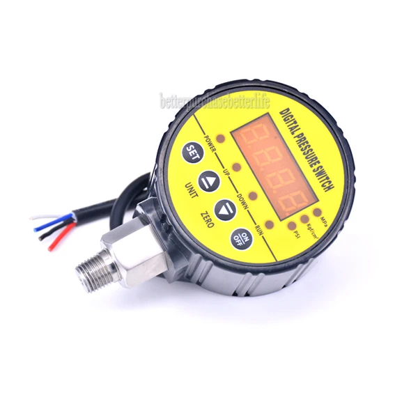 

Free Shipping 0-16bar(232psi) 12VDC NPT1/4 Digital Pressure Switch for Water Pump Air Compressor etc