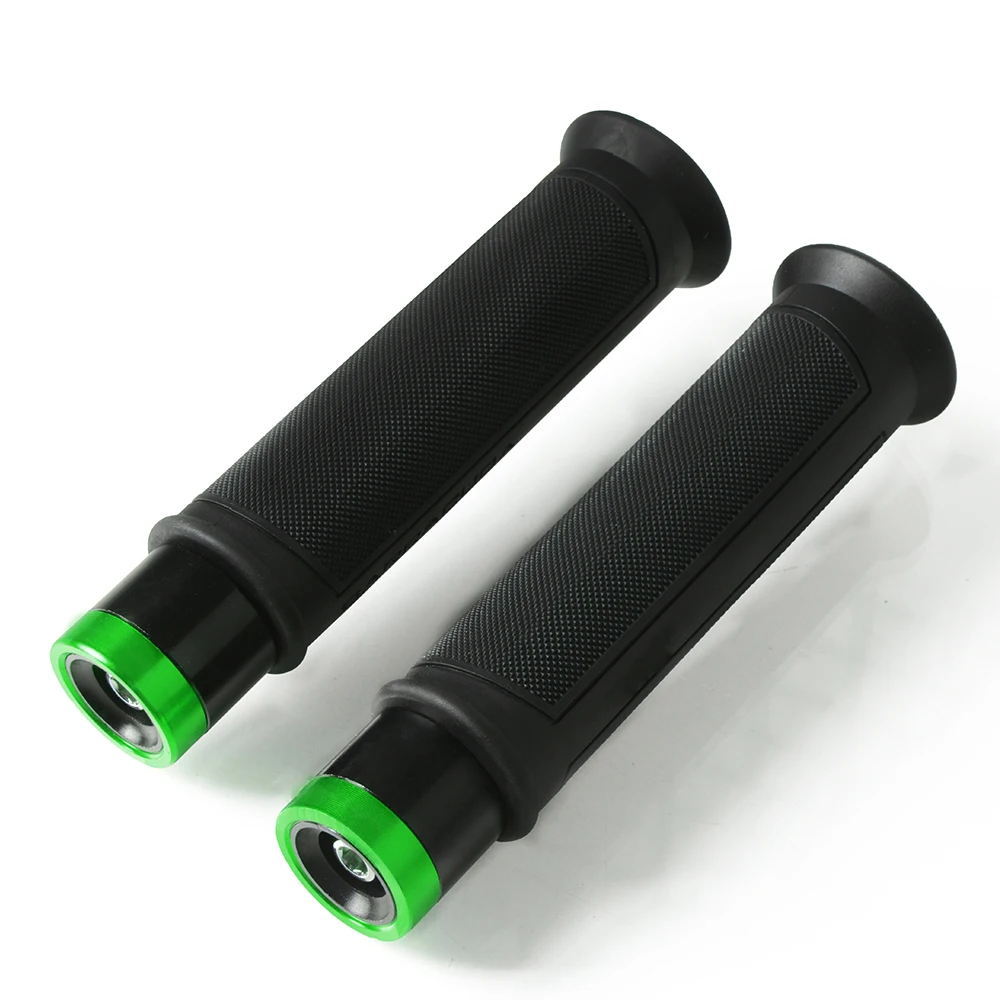 7/" 22mm Motorcycle Handle Grips Handlebar Hand Bar Grip&Ends For HONDA CBR954RR CBR 954 RR CBR954 RR CBR 954RR 2002-2003 - Цвет: LOGO and box green