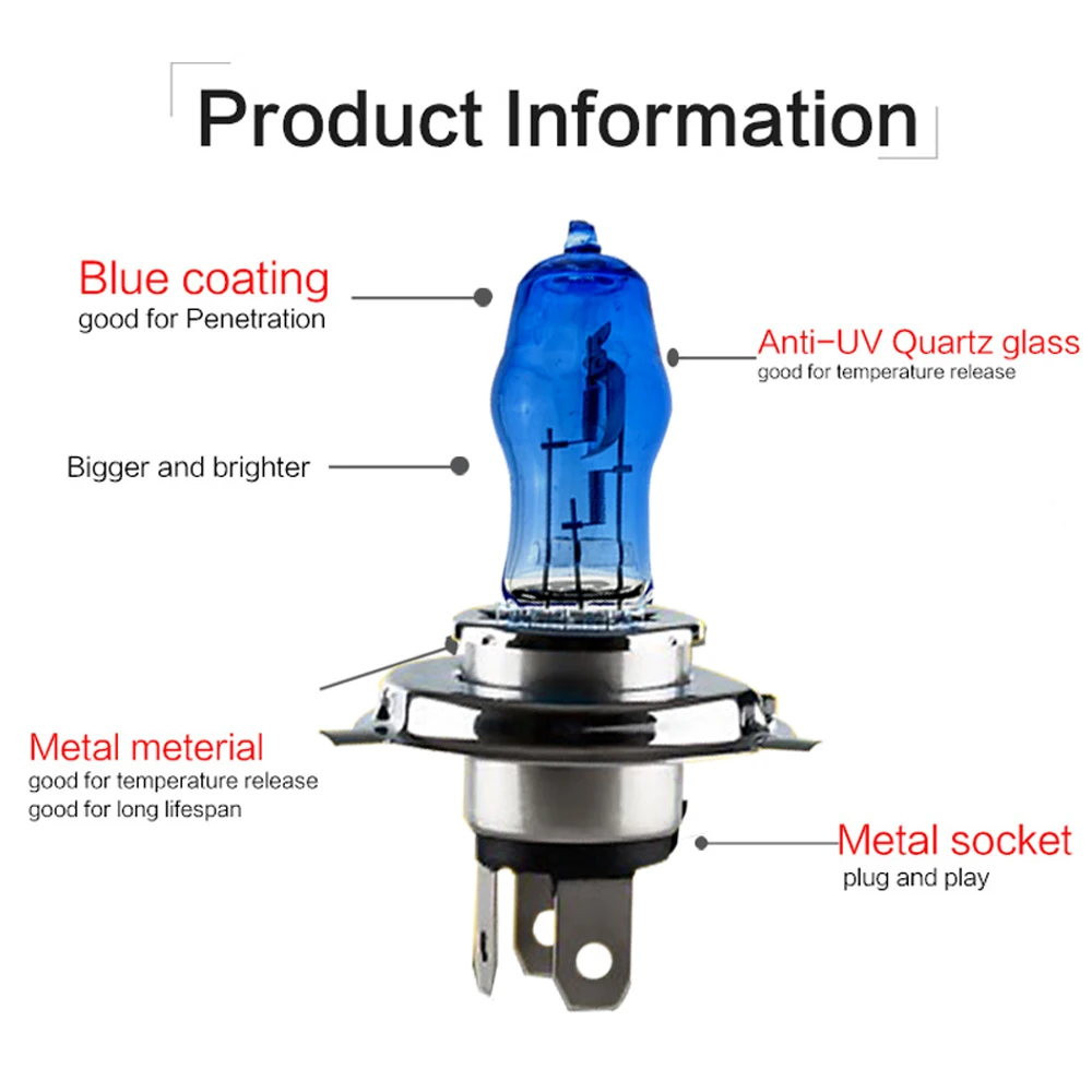 12 V 100 W 6000 K 3000 K белый желтый/Золотой Авто HOD галогенные лампы H1 H3 H4 H7 Замена фар лампы для ДХО противотуманные фары