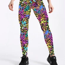 Glam city, Новое поступление, женские леггинсы с принтом зебры и леопарда, цифровая печать, штаны для фитнеса, брюки, эластичные штаны размера плюс