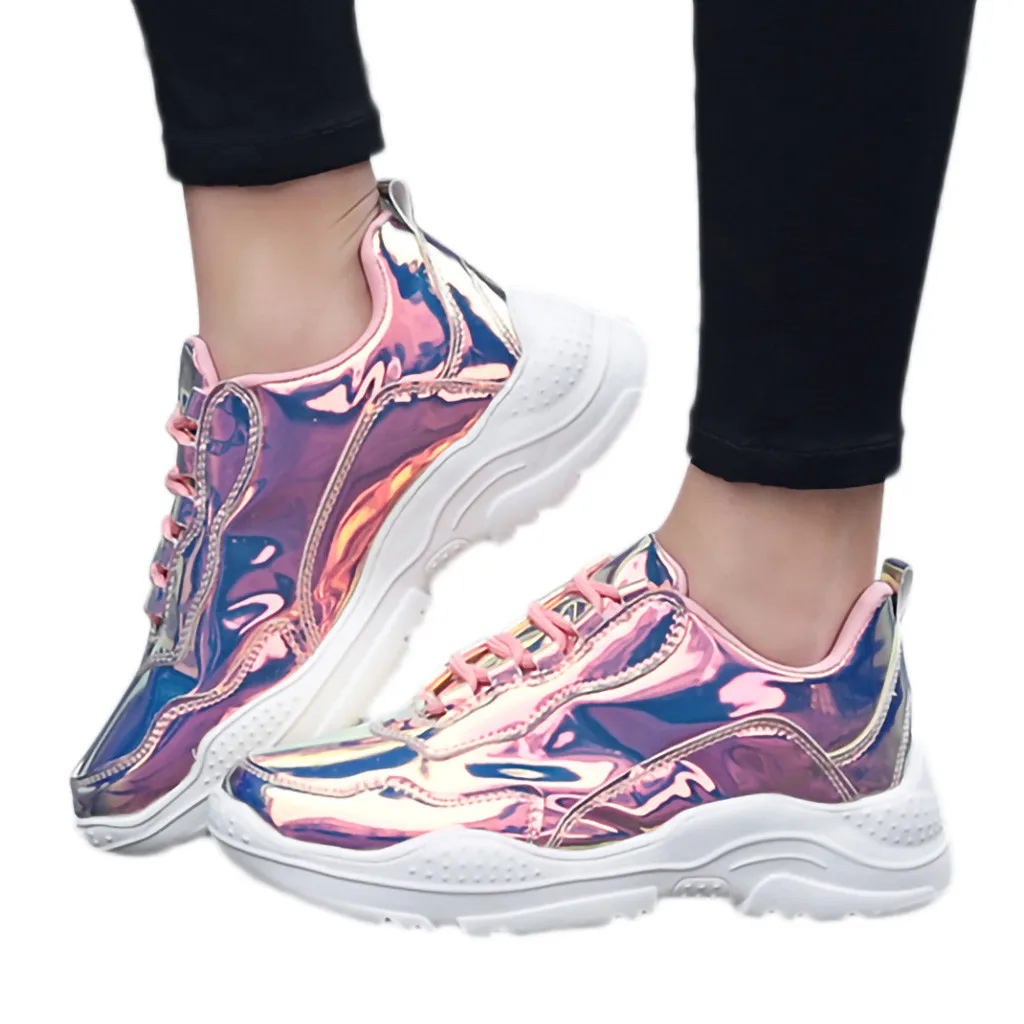 

Women's Trend Colorful Sneakers Wild Thick Bottom Non-Slip Casual Flat Shoes