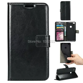 

30pcs/lot Crazy Horse Wallet Stand Leather Case with card slot For Huawei P8 Lite 2017 P10 Lite Plus Y3 Y5 Y6 II Honor 9