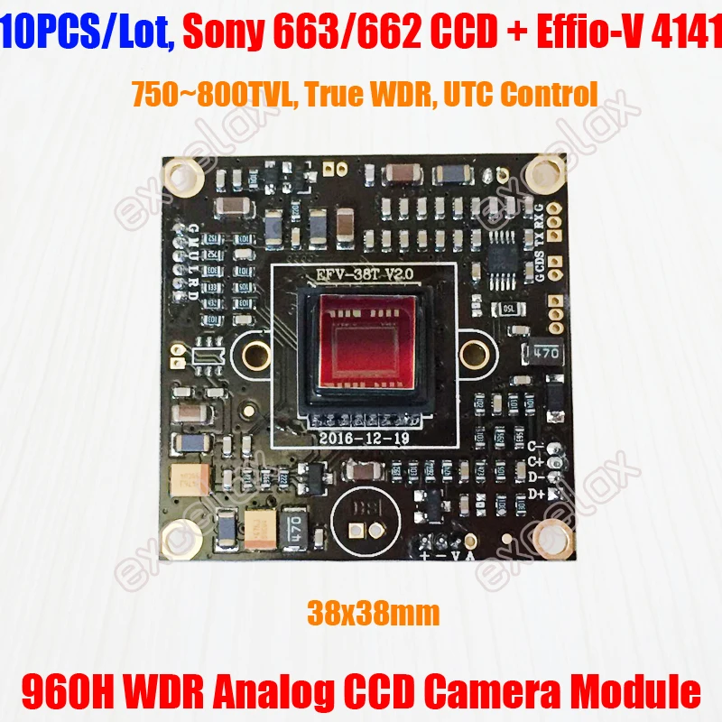 10 шт./лот LPR 663 662 WDR CCD Effio V 4141 DSP 800TVL CCTV Camera Module Board HLC широкий динамический диапазон