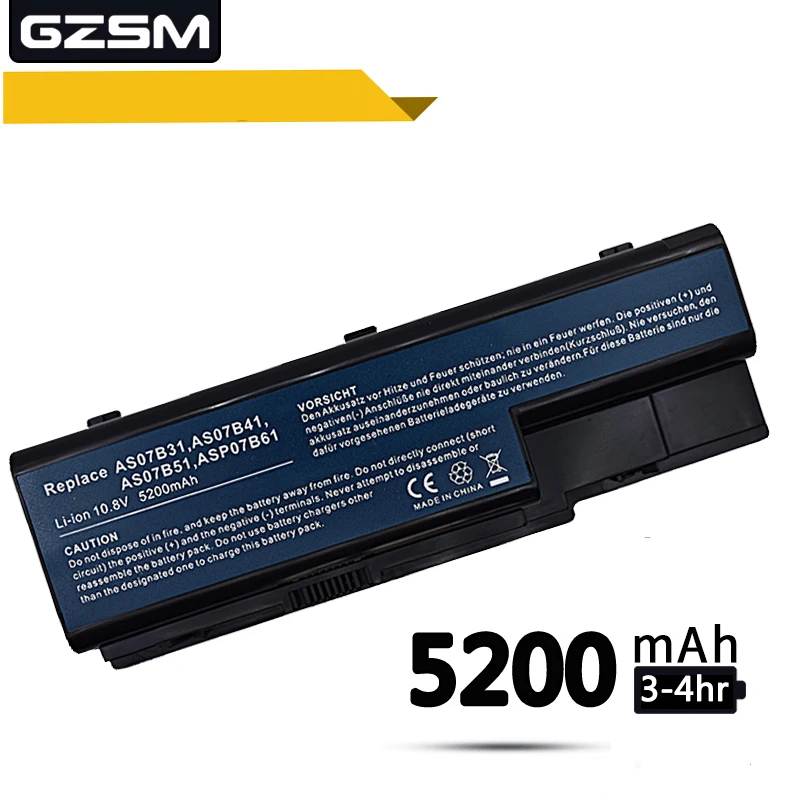 GZSM ноутбук батарея 5520 для acer AS07B31 AS07B41 AS07B51 AS07B61 AS07B71 AS07B72 ноутбука 5230 5235 5310 5315