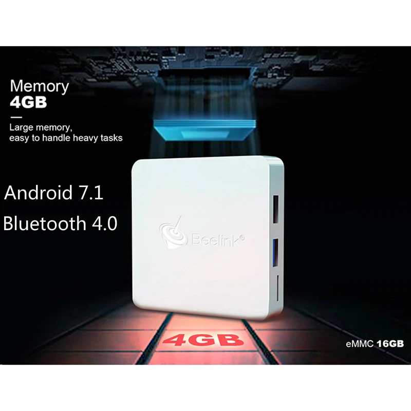 

Andrio 7.1 TV box 4G 16G Quad-core Dual WIFI 2.4G 5.8G Set-top Box Bluetooth 4.1 Cortex-A53 LAN1000 Box TV Android 7.1