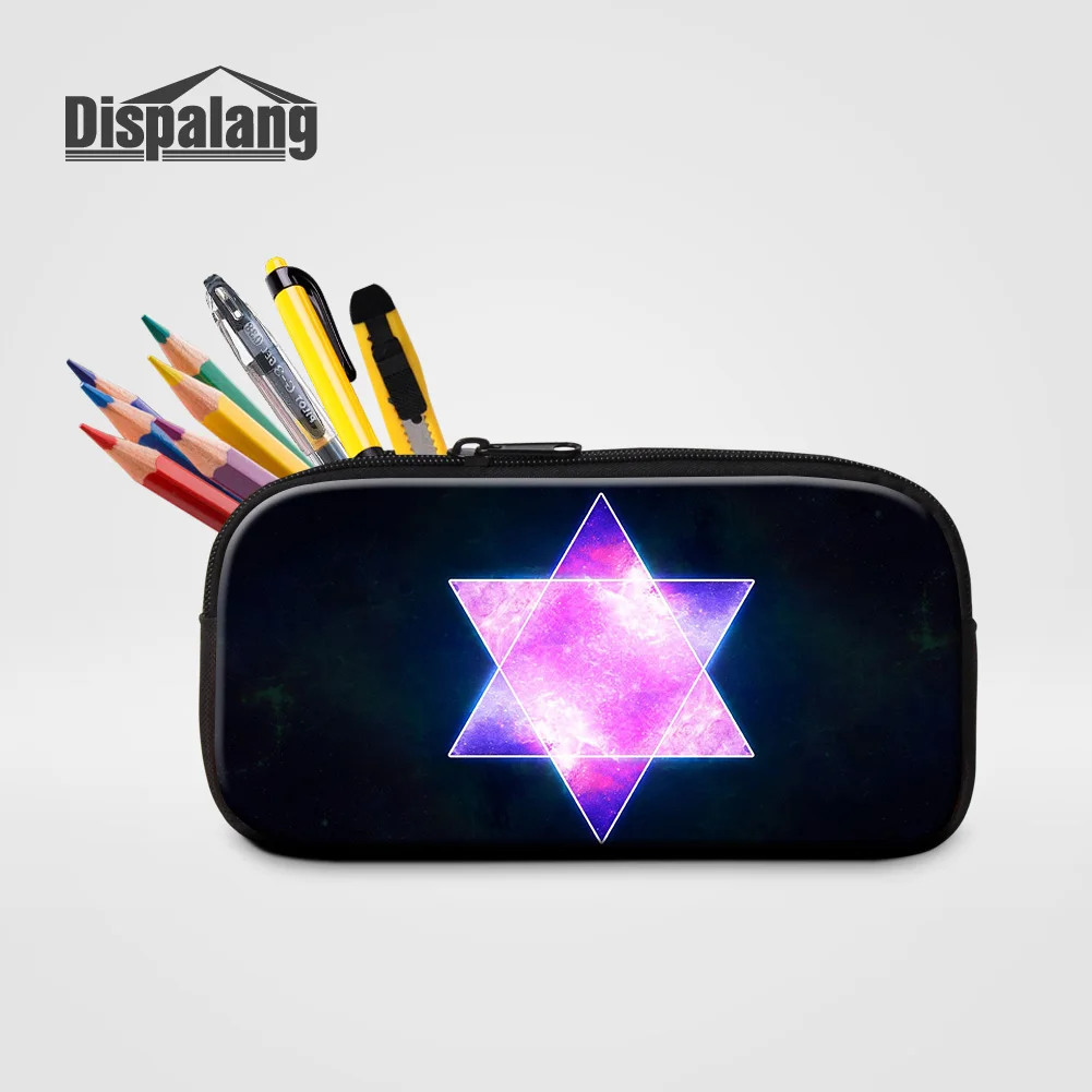 3D печать Вселенная плед Карандаш Чехол для студентов Для женщин небольшой косметички звезды геометрической формы для мальчиков и девочек ручка коробка канцелярских принадлежностей - Цвет: Pencil Case23