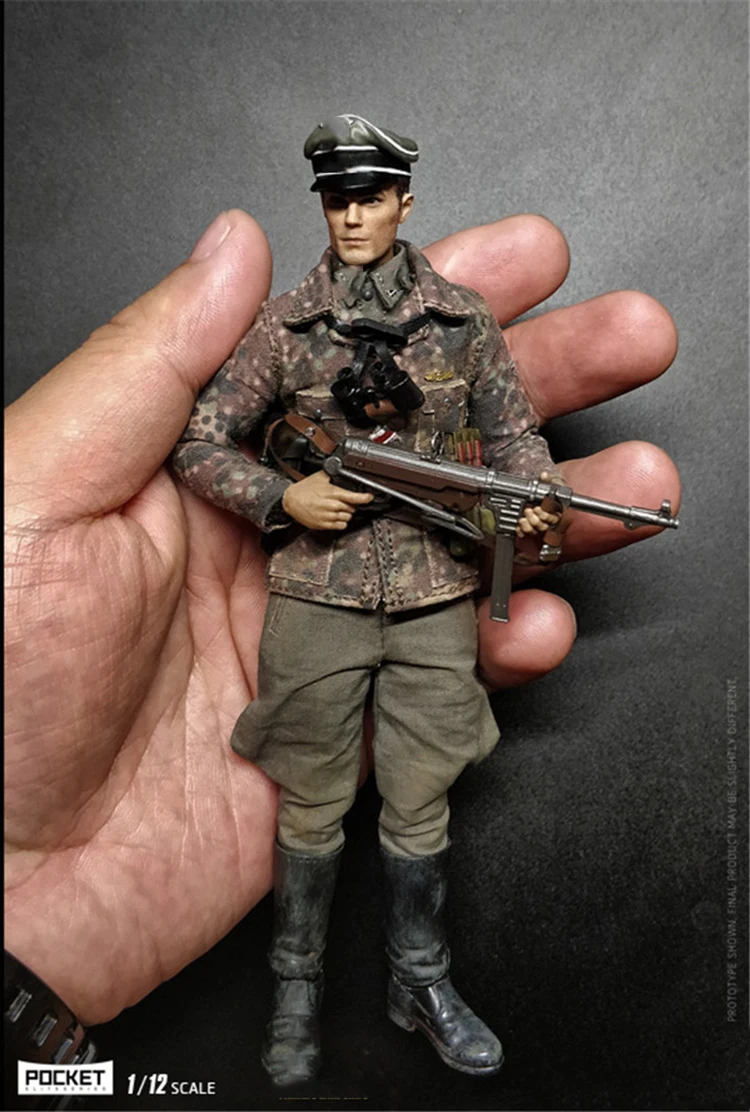 1/12 карманная элитная Серия: WWII SS-Panzer-Division "Das Reich" PES003 немецкий с двойной головкой резьба оружие полный набор фигурка