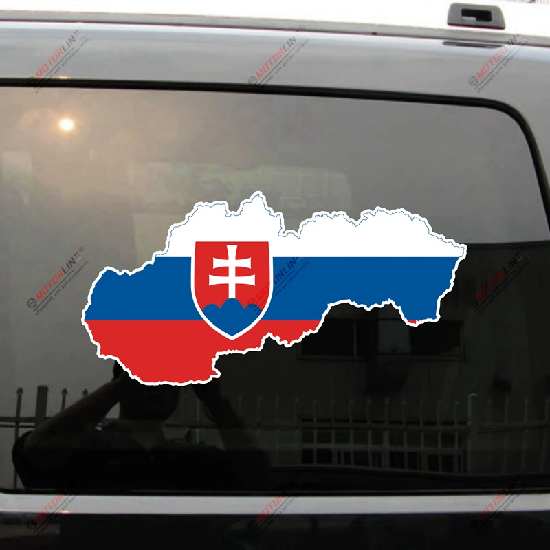 

Slovak Slovakia Flag Map Decal Sticker Slovakian Car Vinyl reflective glossy a