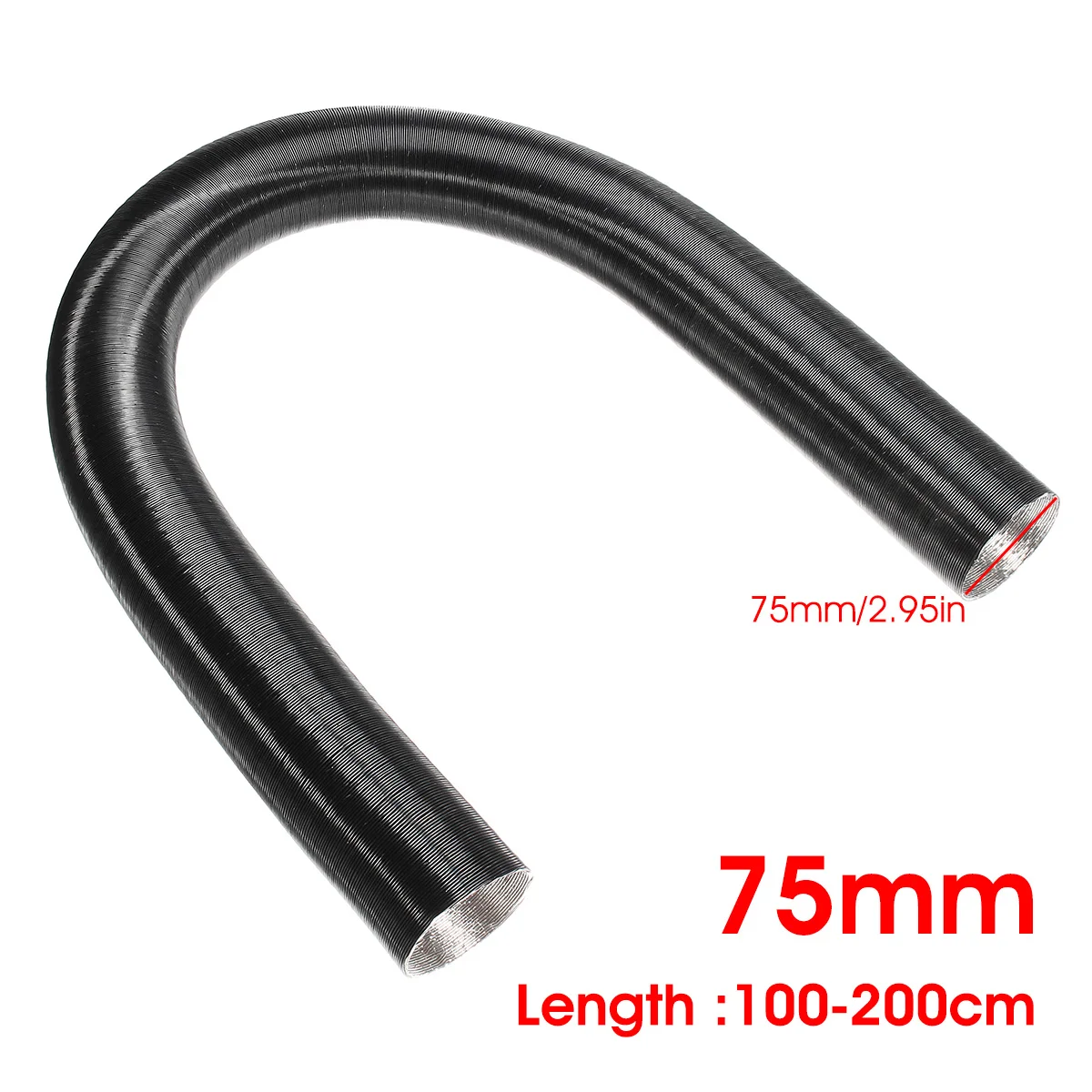 Comprar Línea de manguera de tubo de aire de conducto de calefacción diésel de 75mm para calentador de estacionamiento para cepilladora Dometic
