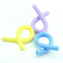 Мягкая пена губка для волос роликовые Пластиковые 10 шт. щипцы для завивки волос стержни для завивки полоски салонный инструмент для укладки волос