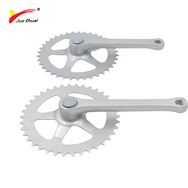 

Jueshuai 38T 152/170mm Single Speed Crankset steel Fixed Gear Crankset MTB BMX Pedalboard Bike Parts road bicycle narrow wide